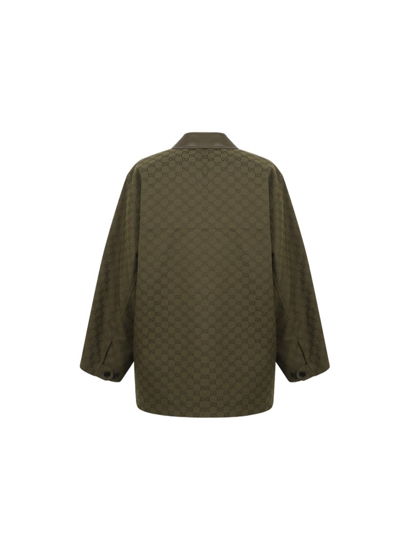 Gucci Padded Bomber Gg Canvas