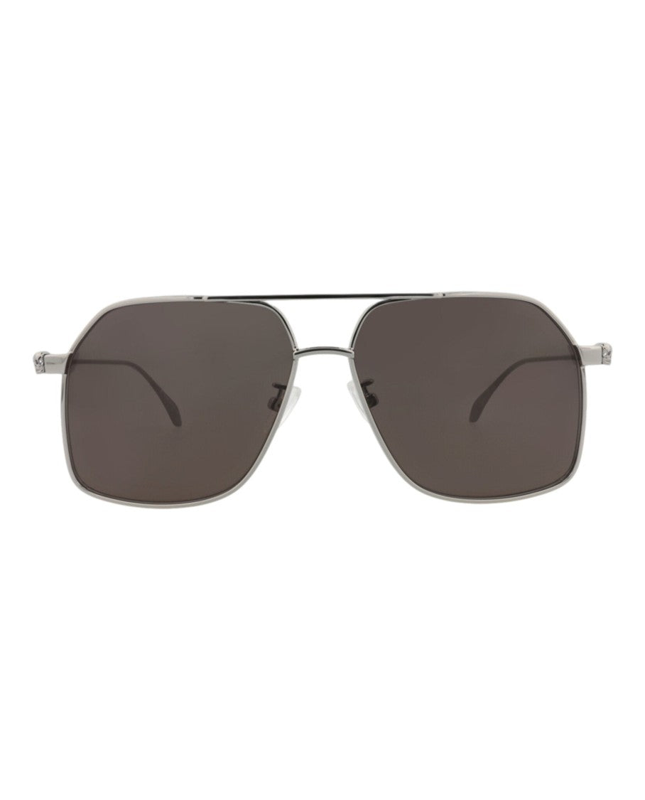 Alexander Mcqueen Aviator-Frame Metal Sunglasses