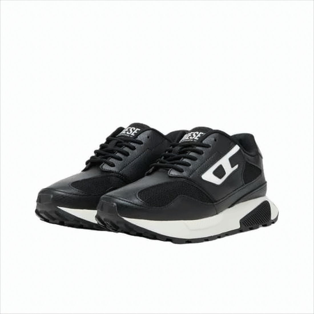 Diesel Chunky Black Sneakers With Bold Logo Detail