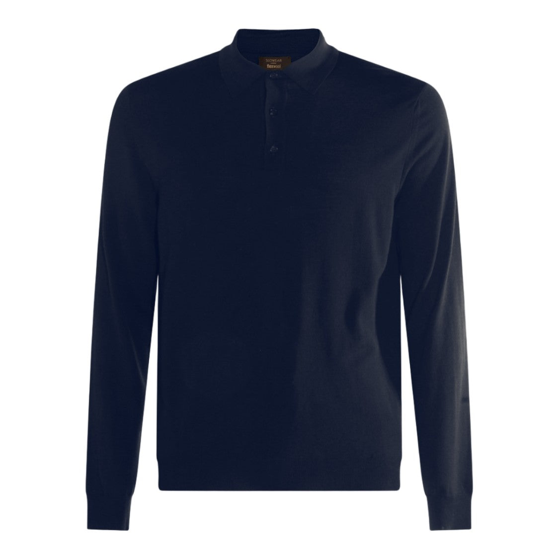 Zanone Button Placket Minimalist Long-Sleeve Sweater