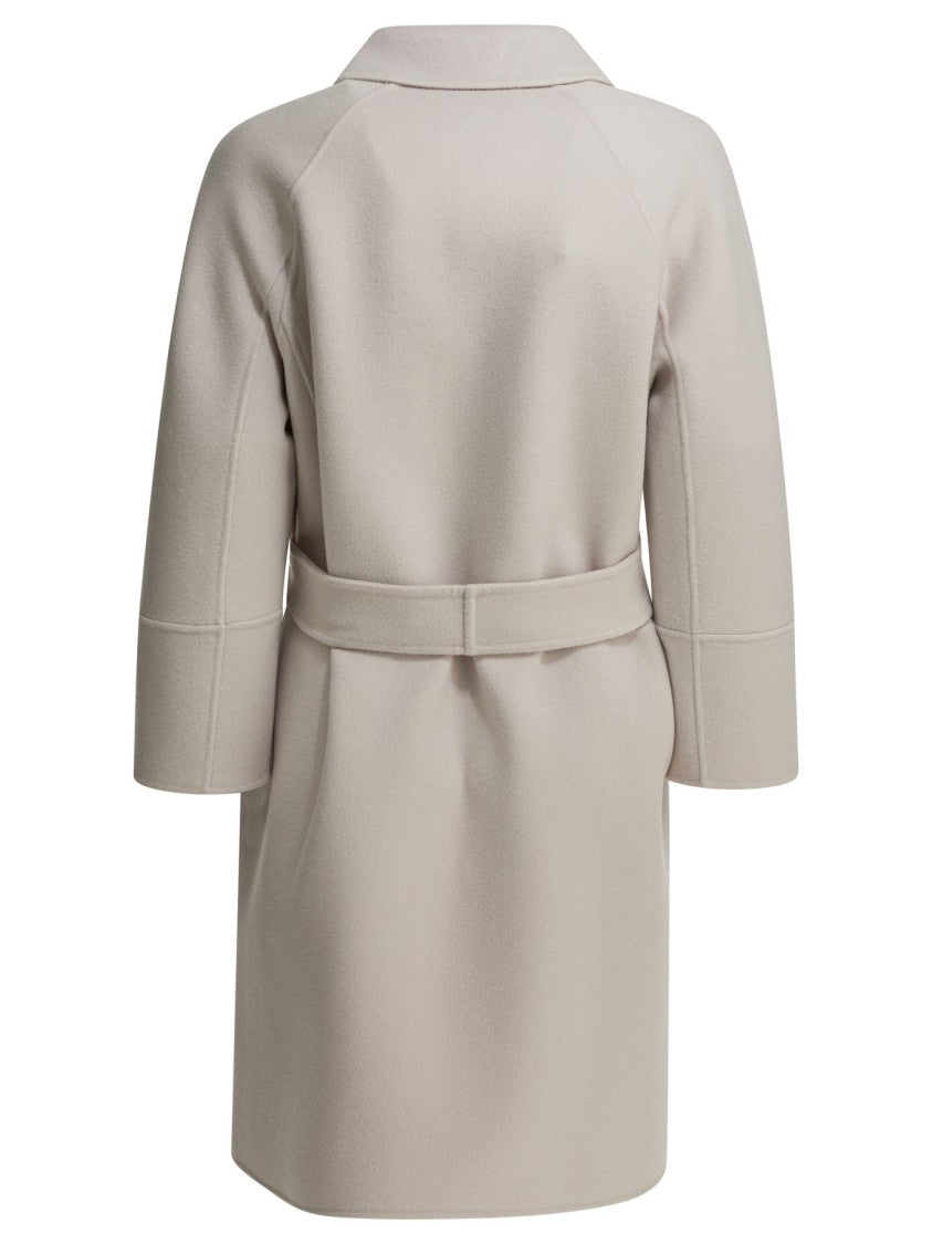 Max Mara White Virgin Wool Jacket With Tailored Collar