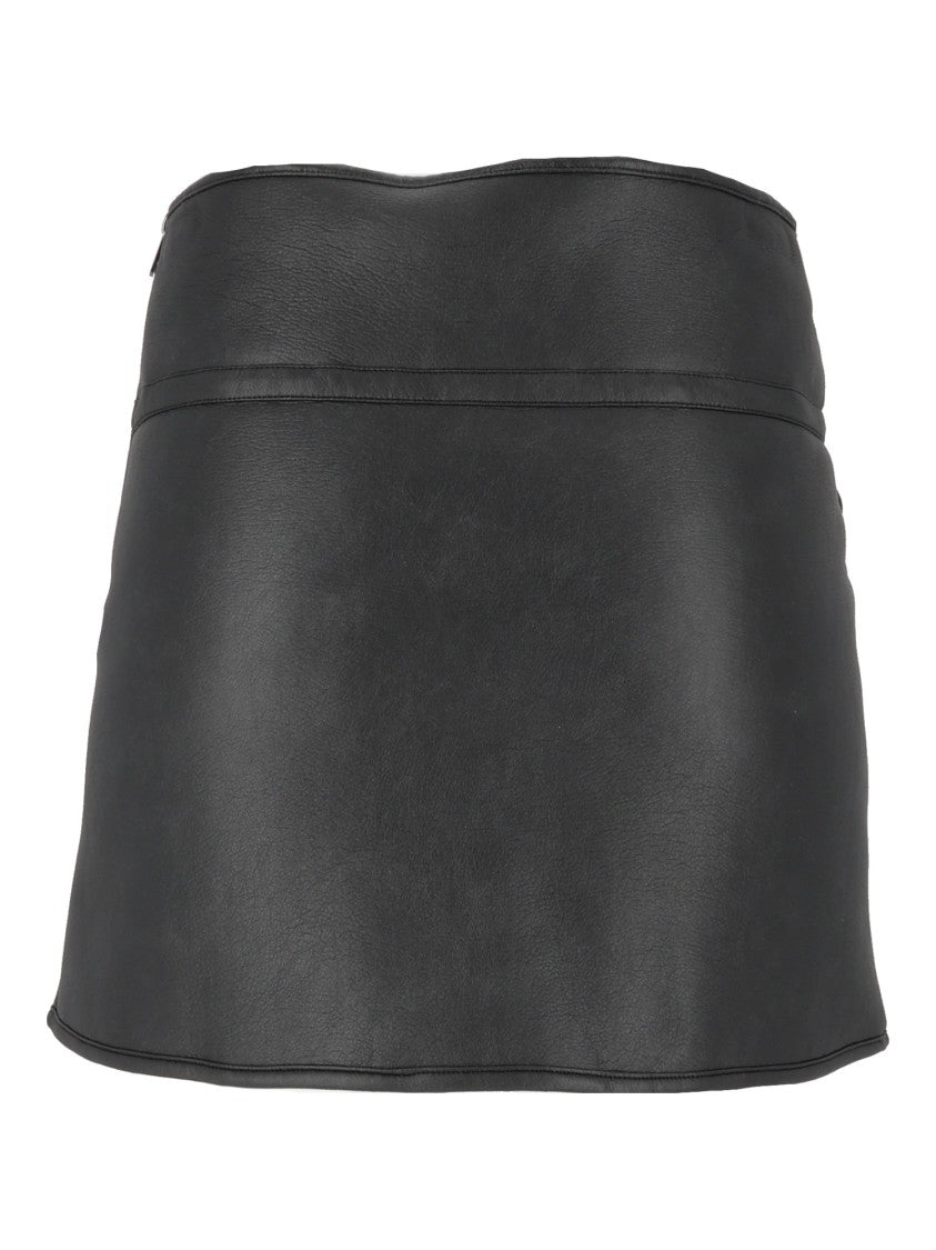 Ermanno Scervino Gonna Short Leather Skirt