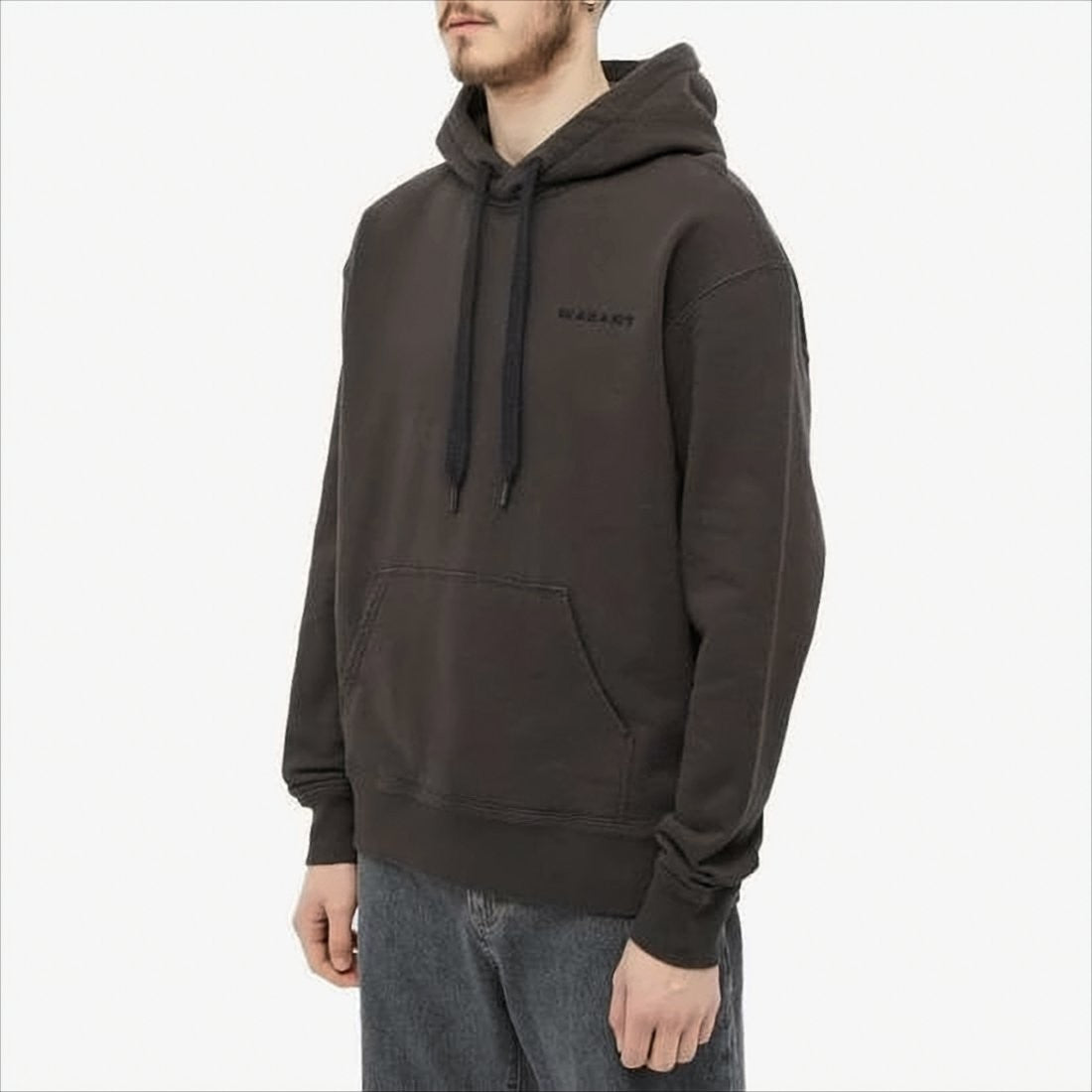 Isabel Marant Relaxed-Fit Black Hoodie With Kangaroo Pocket