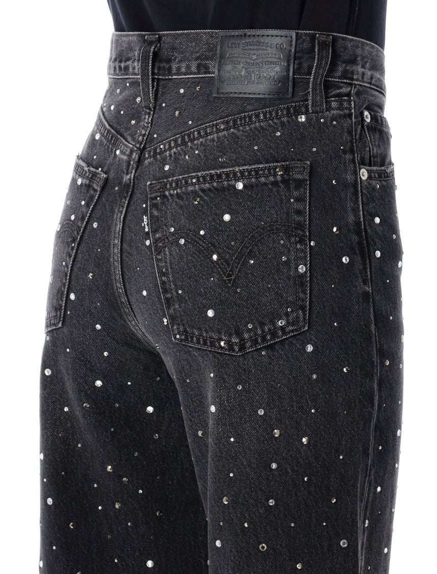 Levi's Ribcage Crystal Wide Leg Jeans