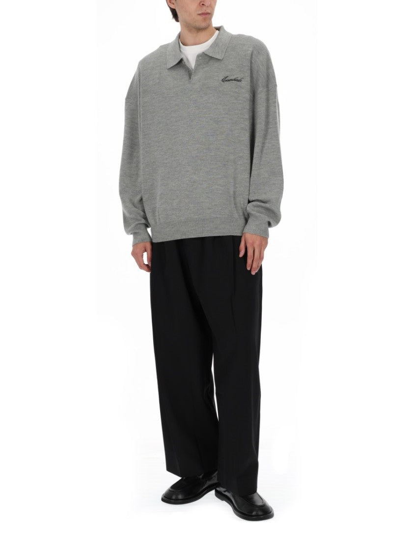 Fear Of God Essentials Essentials Long Sleeve Fine Knit Polo Shirt
