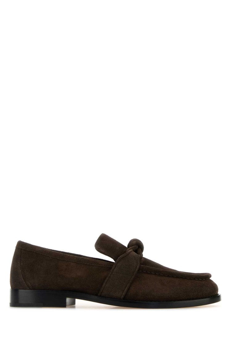 Bottega Veneta Dark Brown Suede Astaire Loafers