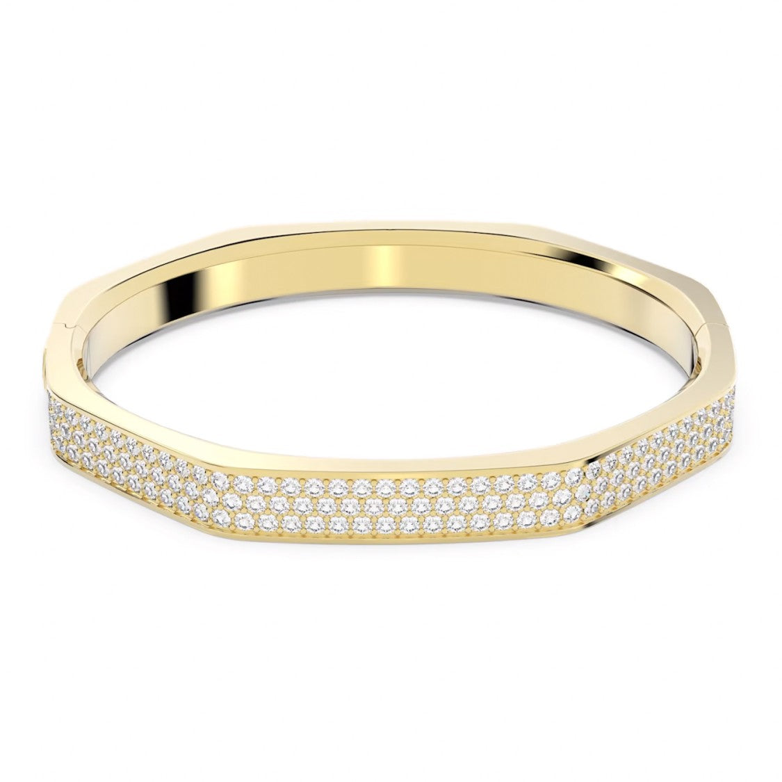 Swarovski Octagonal Bangle With Precision-Cut Pavé Crystals
