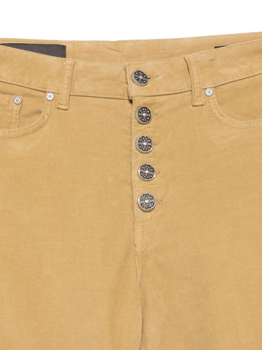 Dondup High-Waisted Beige Corduroy Jeans