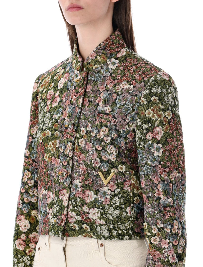 Valentino Garavani Floral Gobelin Caban Jacket