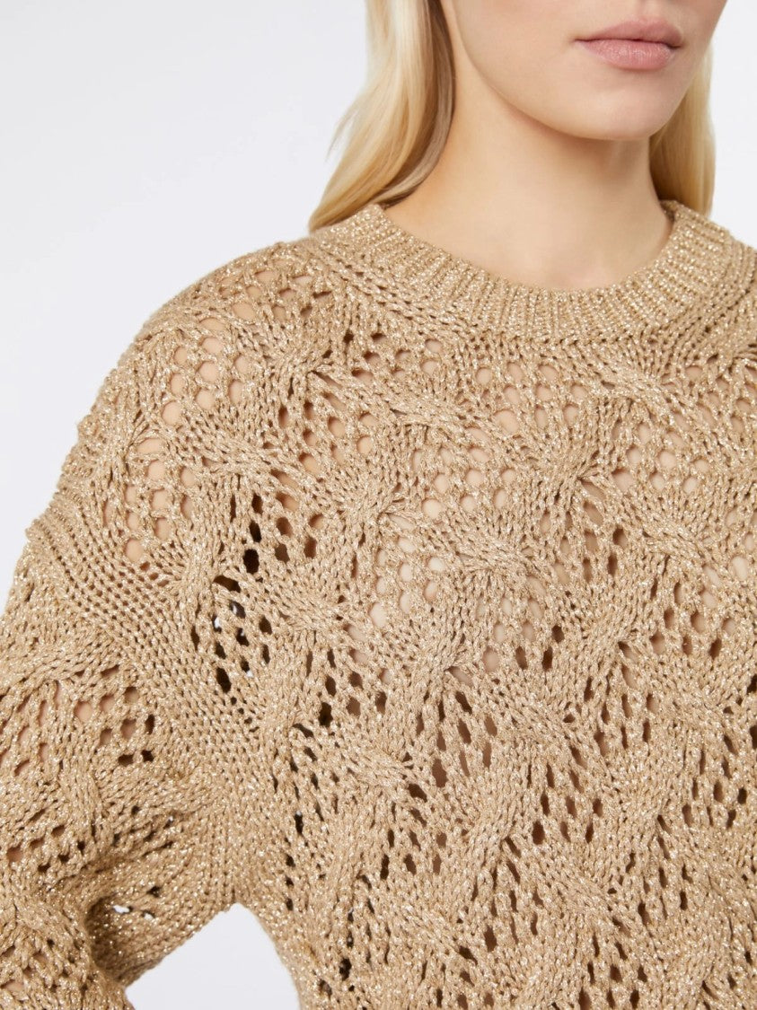 Max Mara Textured Knit Sweater With Cropped Silhouette