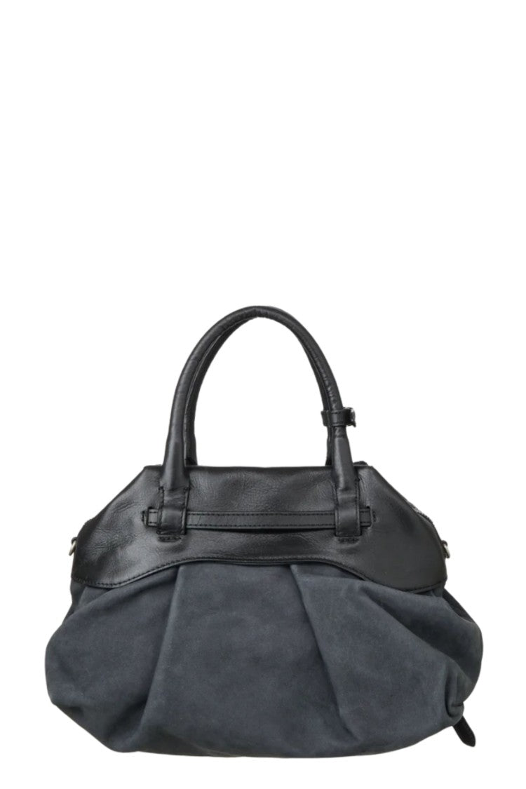 Margesherwood Black Soft Grandma Layered Leather Shoulder Bag