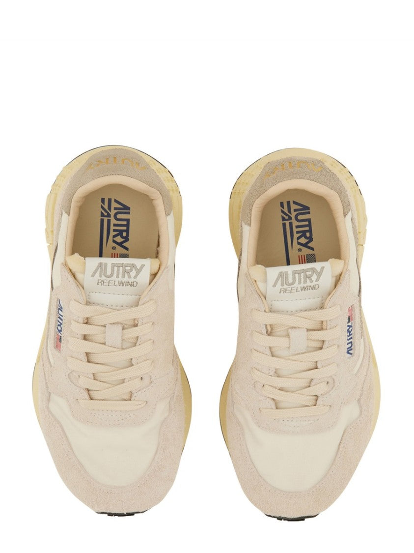 Autry Reelwind Low Layered Nylon-Leather Sneakers