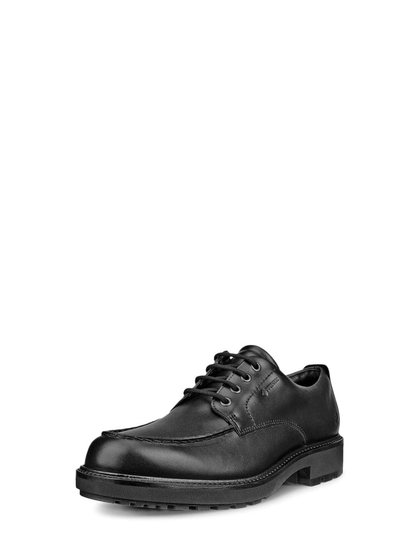 Ecco Streamlined Lace-Up Shoes With Smooth Leather Upper