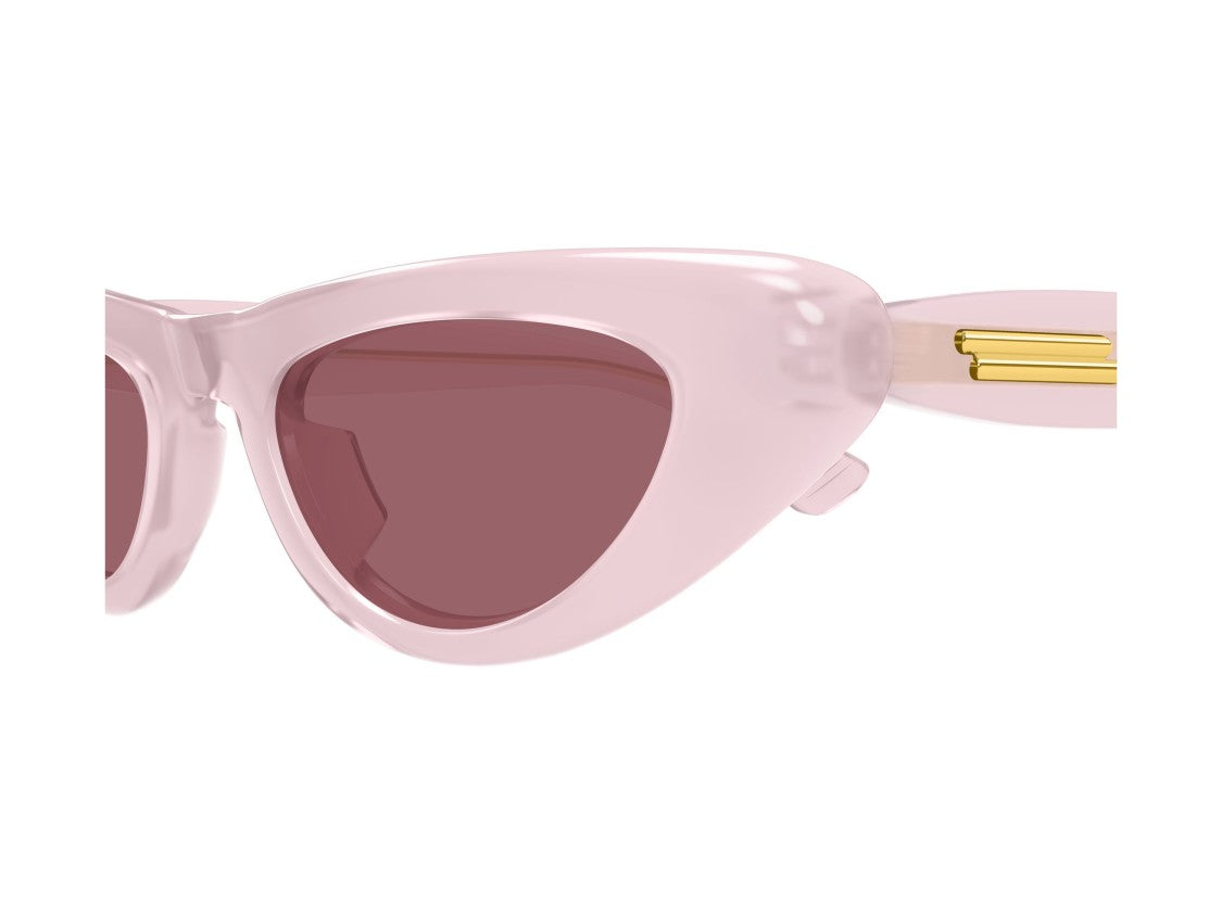 Bottega Veneta Pink Bv1450s Translucent Acetate Bold Cat-Eye Sunglasses