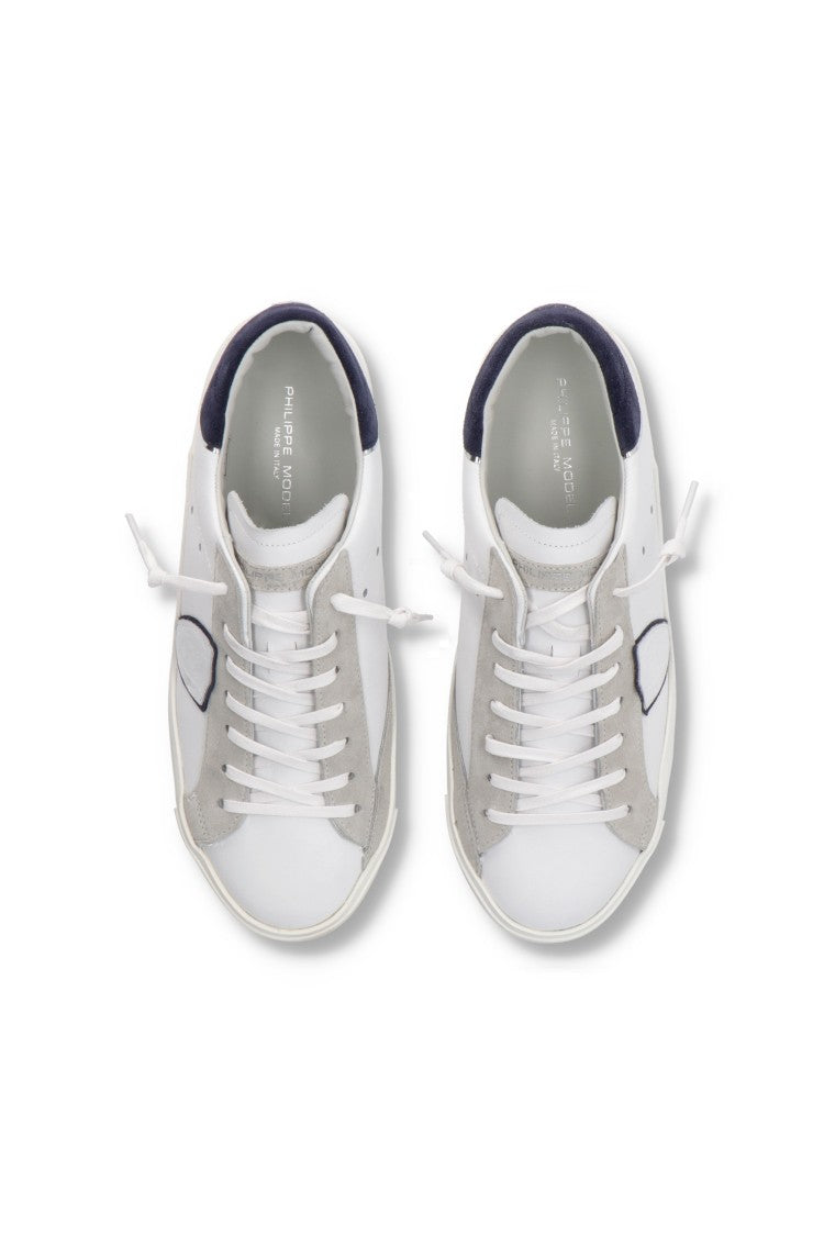 Philippe Model Paris Low Sneakers With Blue Heel Tab