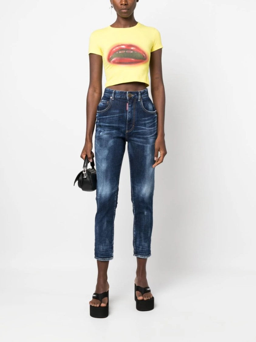 Dsquared2 Faded Wash Denim Trousers