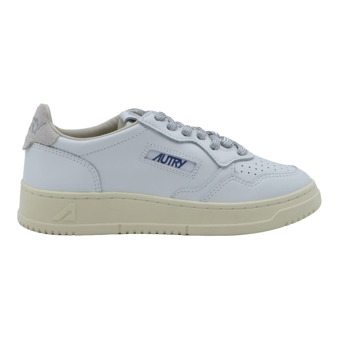 Autry Minimalist White Leather Sneakers With Perforated Detailing