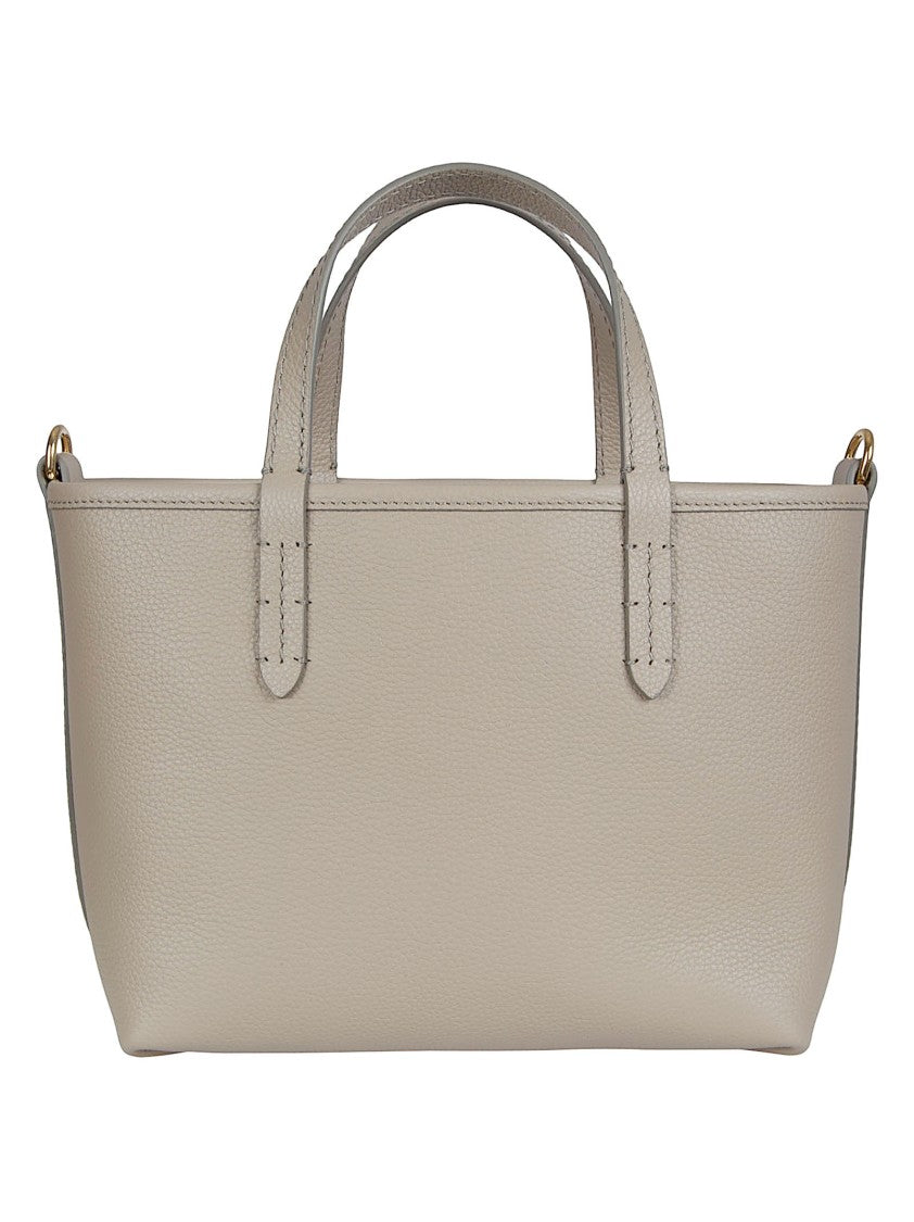 Burberry Reversible Handheld Bag In Textured Calf Grain Leather