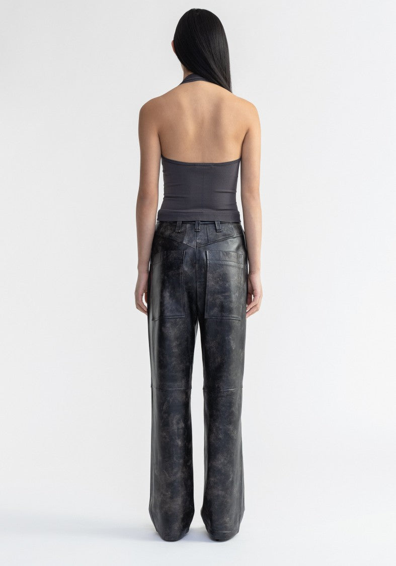 Aeron Sugarplum - Knitted Halterneck Top