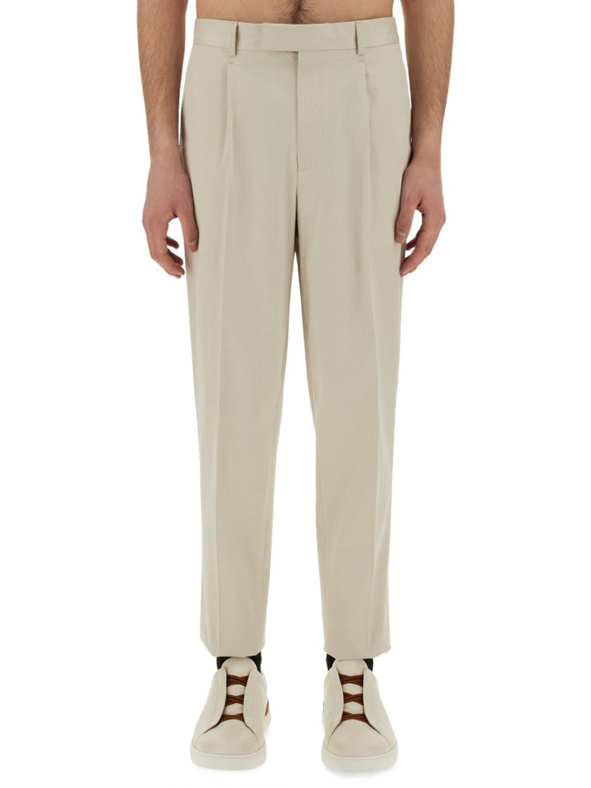 Zegna Tailored Pants With Front Pleat