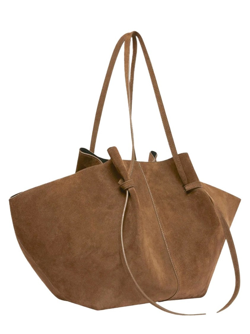 Yuzefi Winged Silhouette Suede Leather Tote Bag By Yuzefi