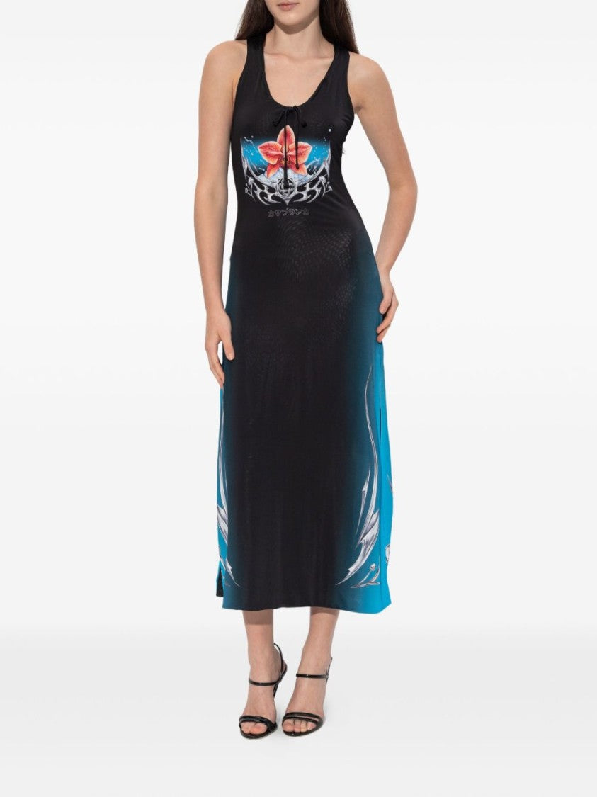 Casablanca Sleeveless Fitted Midi Dress