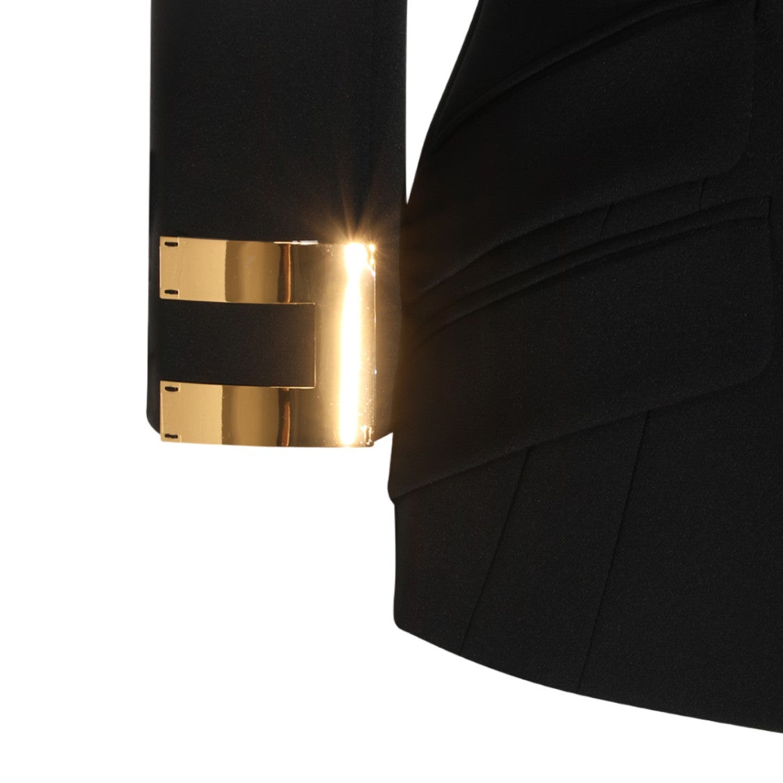 Elisabetta Franchi Double-Breasted Tailored Jacket With Gold Accents