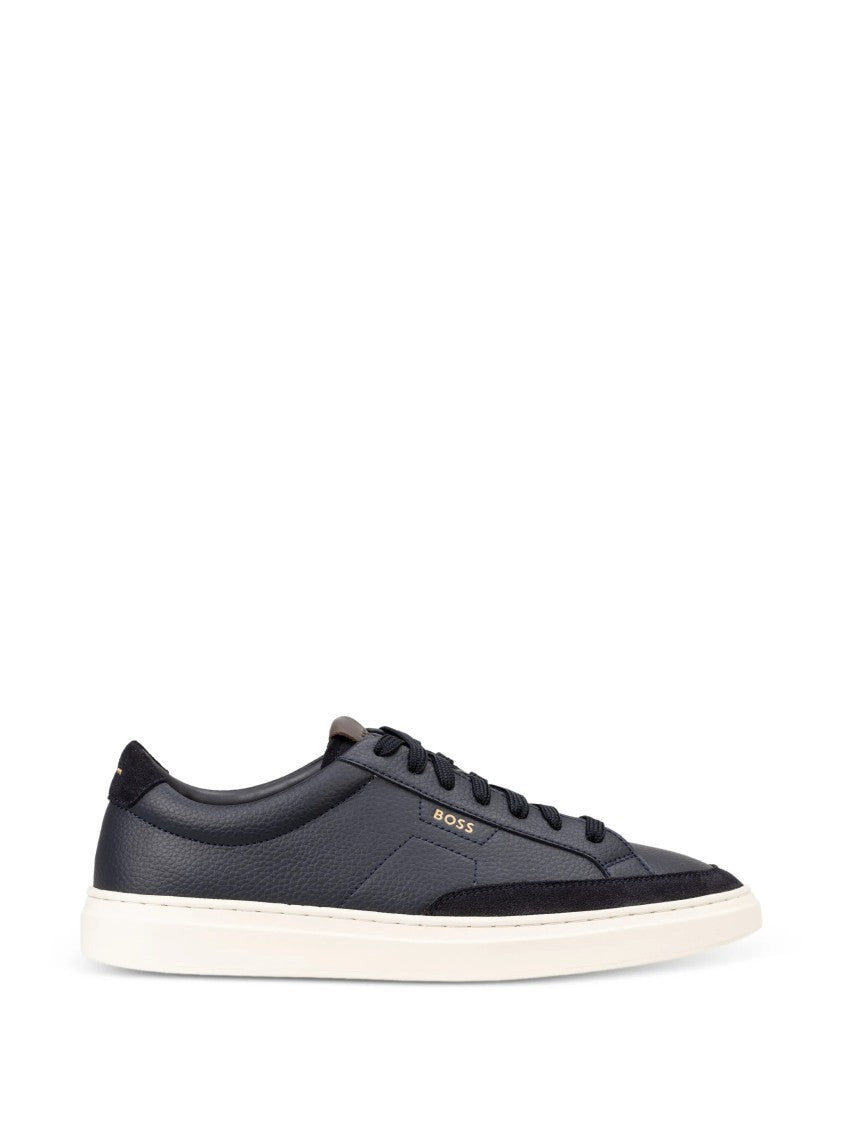 Hugo Boss Textured Upper Contrasting Sole Sneakers