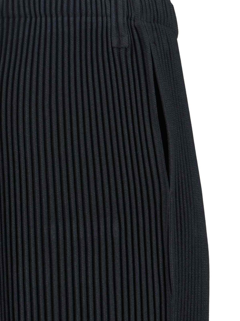 Homme Plissé Issey Miyake Straight-Leg Trousers With Minimalist Design And Clean Silhouette