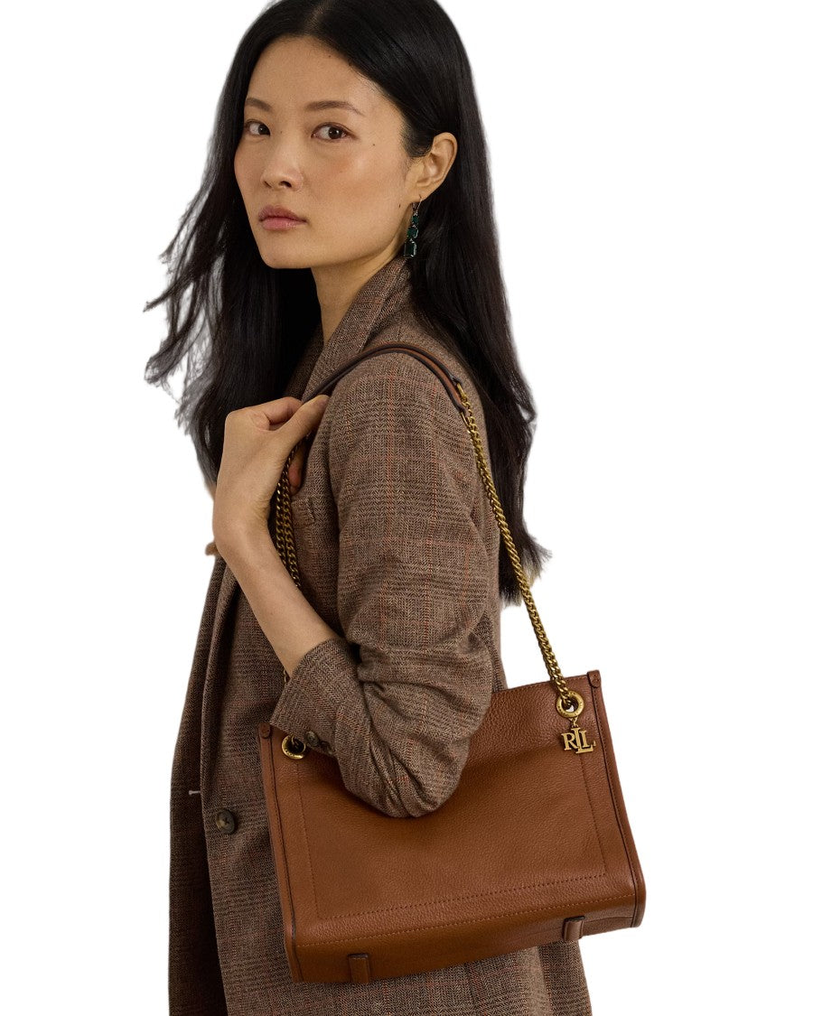 Lauren Ralph Lauren Medium Luxe Pebble Leather Tote