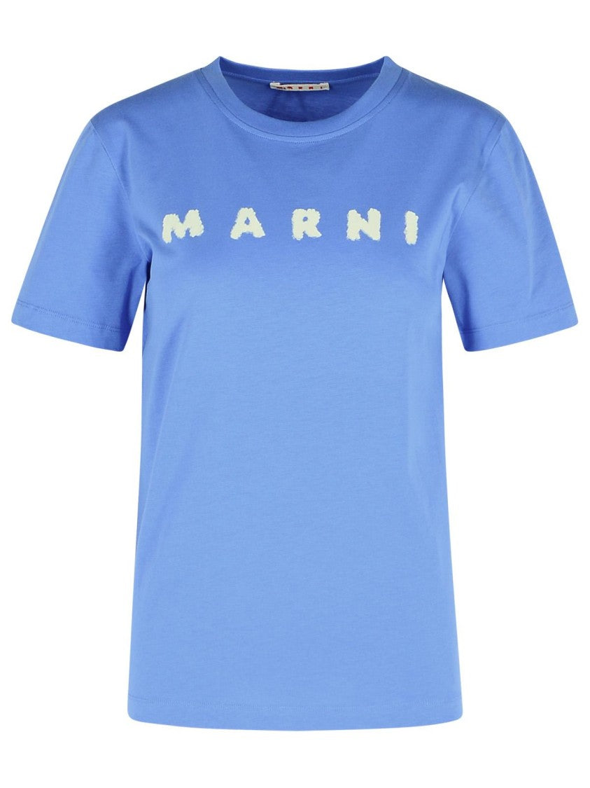 Marni Light Blue Cotton T-Shirt