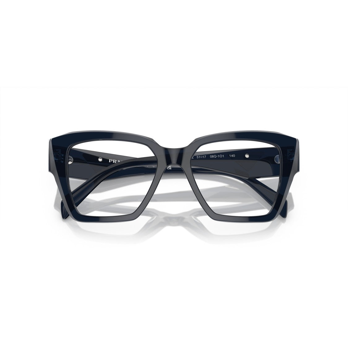 Prada 0Pr 09Zv Oversized Blue Acetate Eyeglasses