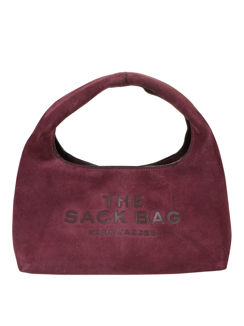 Marc Jacobs Suede Hobo Bag With Bold Lettering