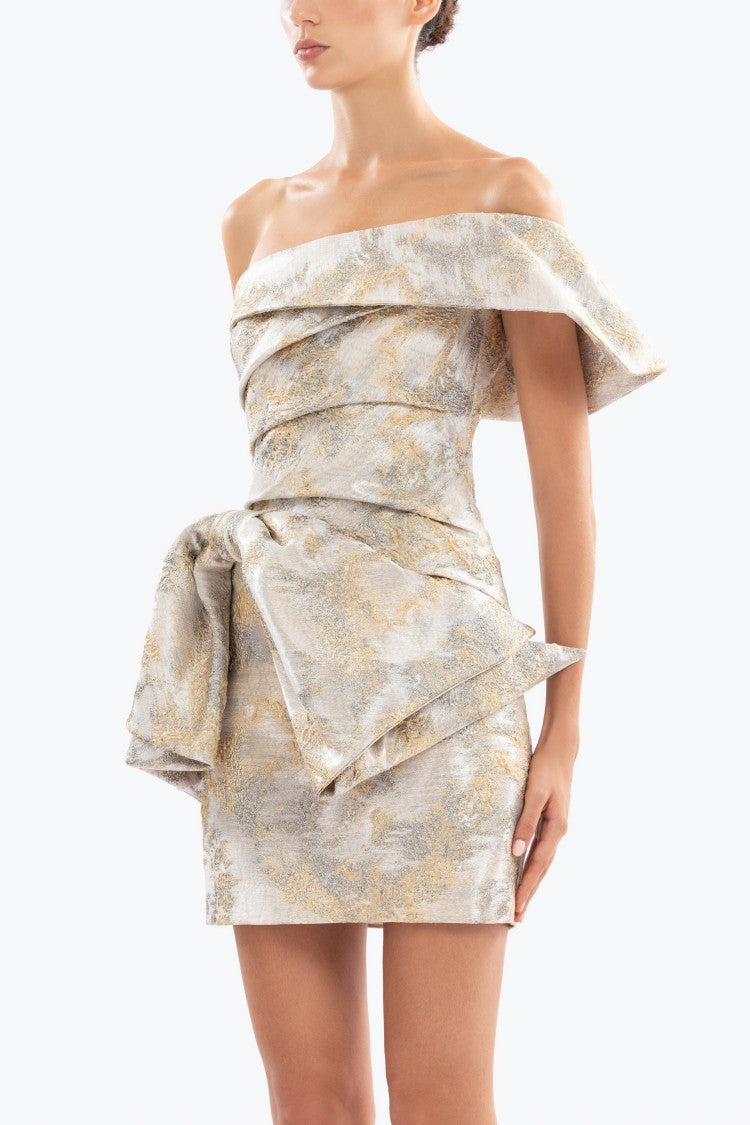 Saiid Kobeisy Brocade Short Dress