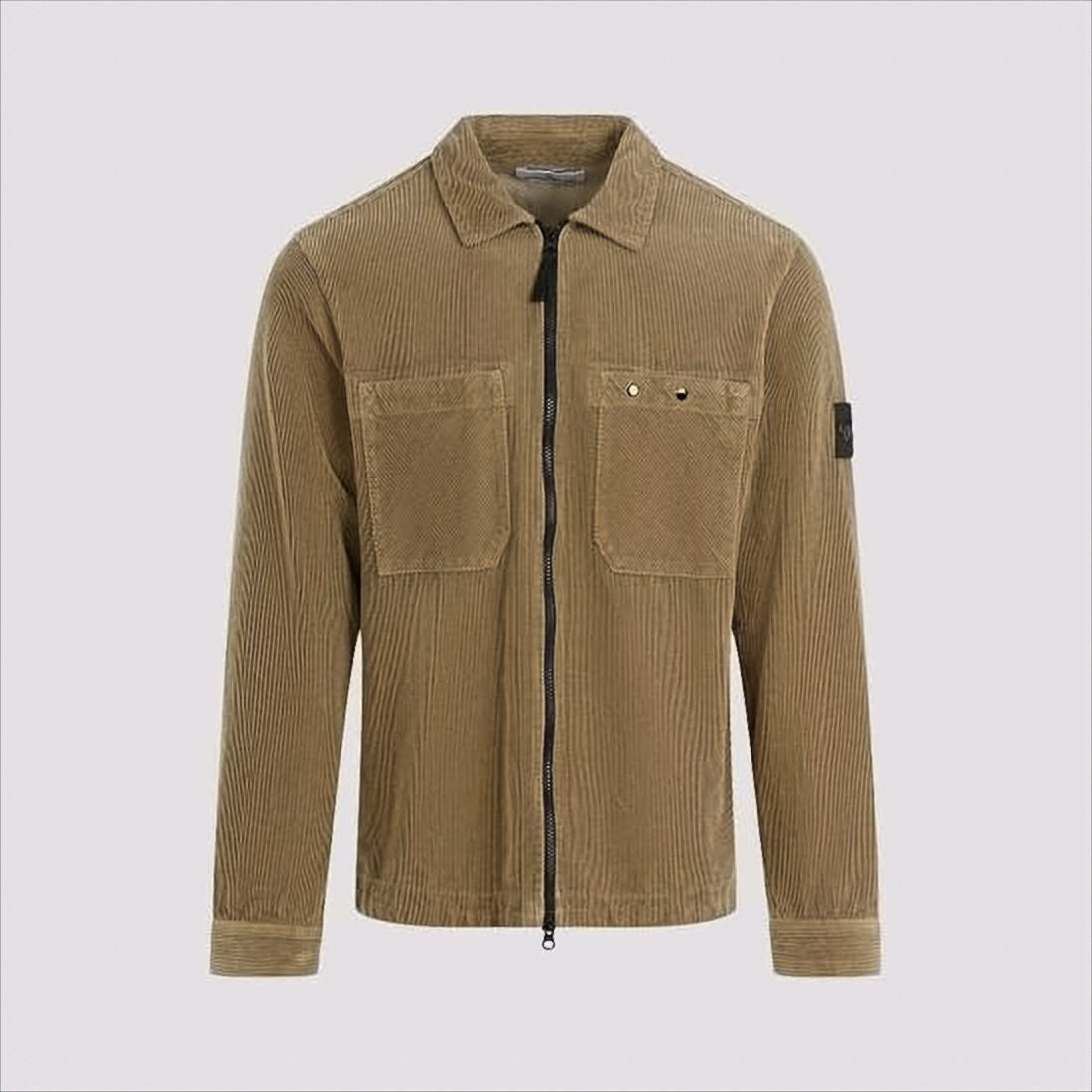 Stone Island Corduroy Jacket With Zip-Front