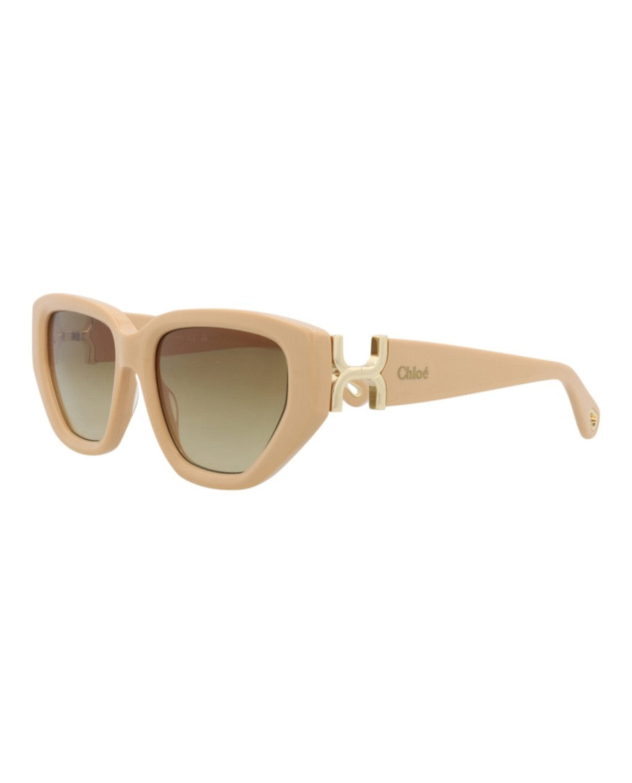 Chloé Cat Eye-Frame Recycled Acetate Sunglasses With Gold Accents