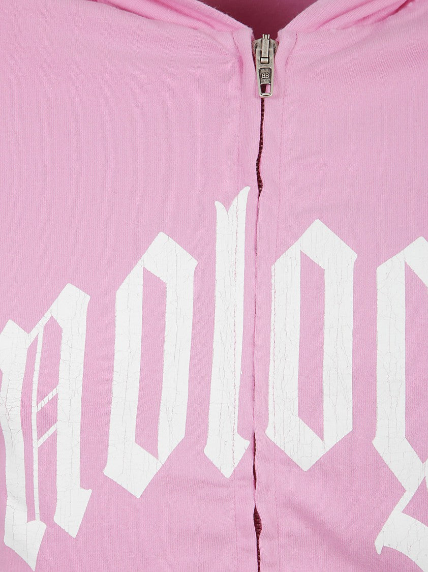 Balenciaga Zip-Up Hoodie With Striking Lettering