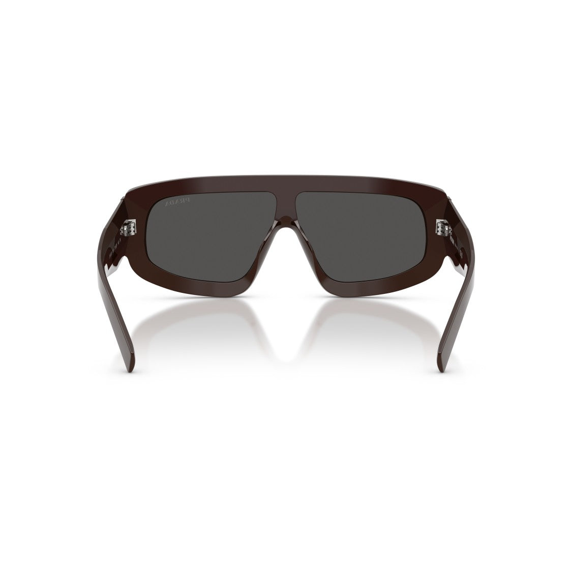 Prada 0Pr D10s Rectangular Brown Acetate Sunglasses