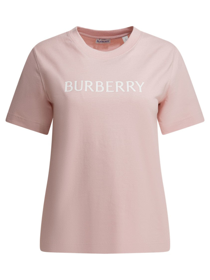Burberry Regular Fit Cotton T-Shirt With Textured Logo Detailing