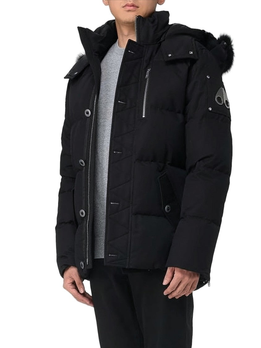 Moose Knuckles Quilted Down Jacket With Detachable Hood