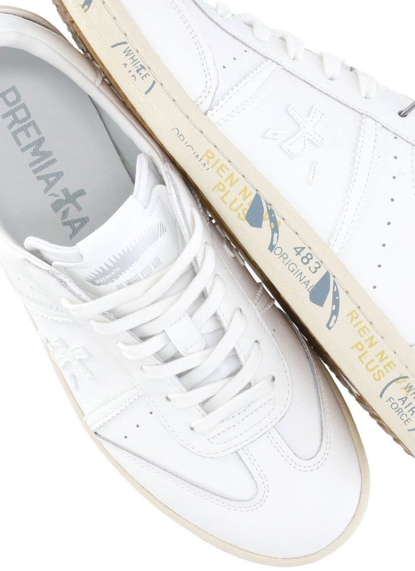 Premiata White Leather Sneakers