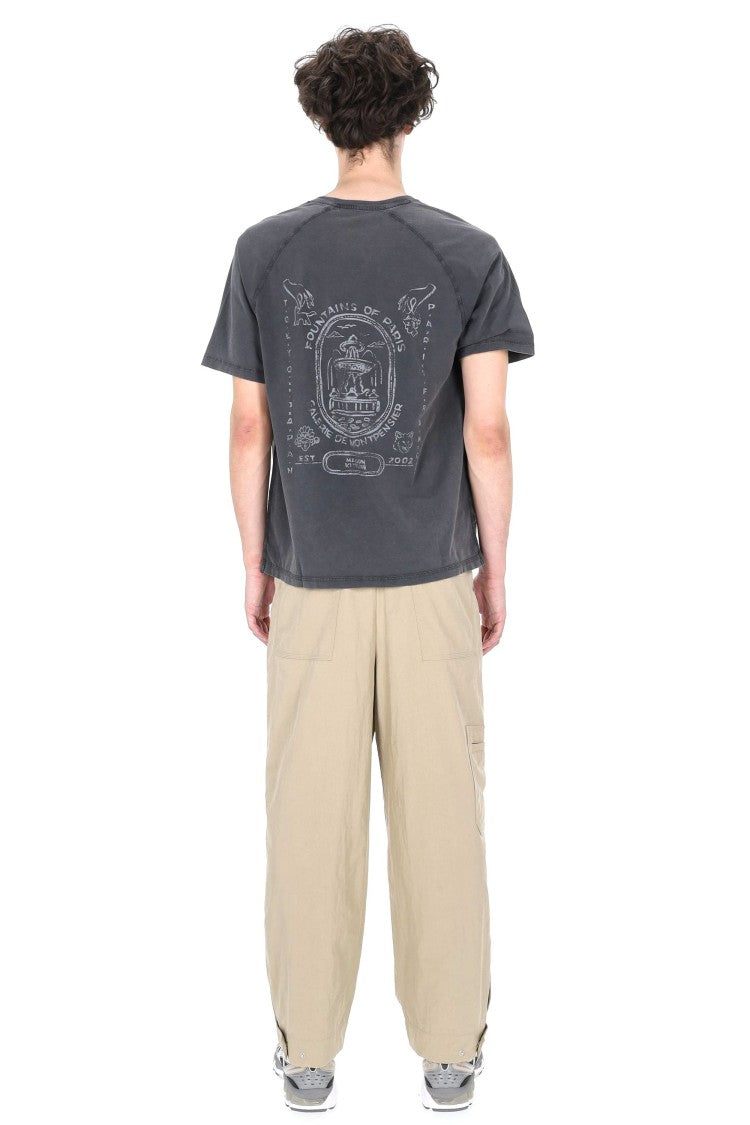 Maison Kitsuné Fountain Stamp Faded Cotton T-Shirt