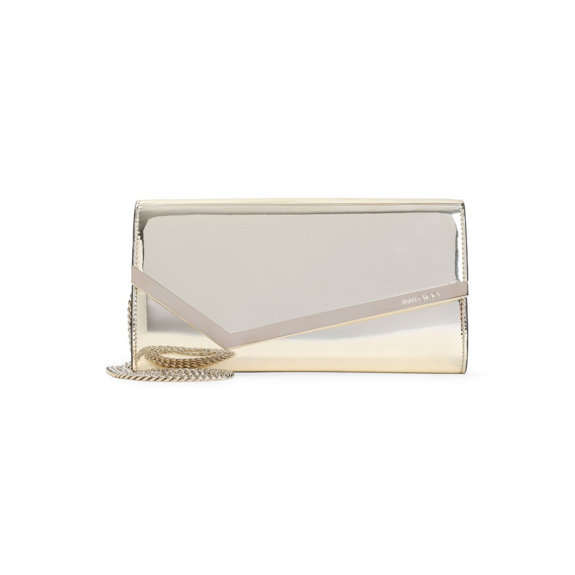 Jimmy Choo Gold Mirror Leather Emmie