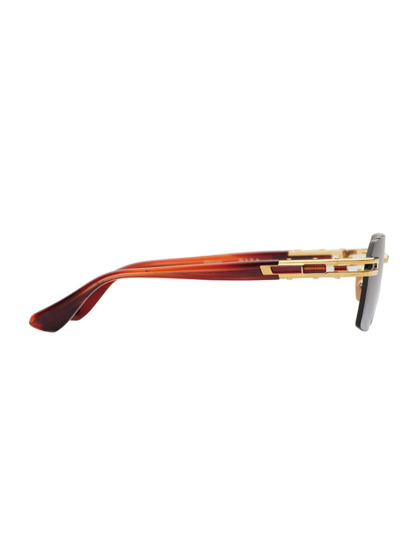 Dita Bold Square Frame Sunglasses With Metallic Finish
