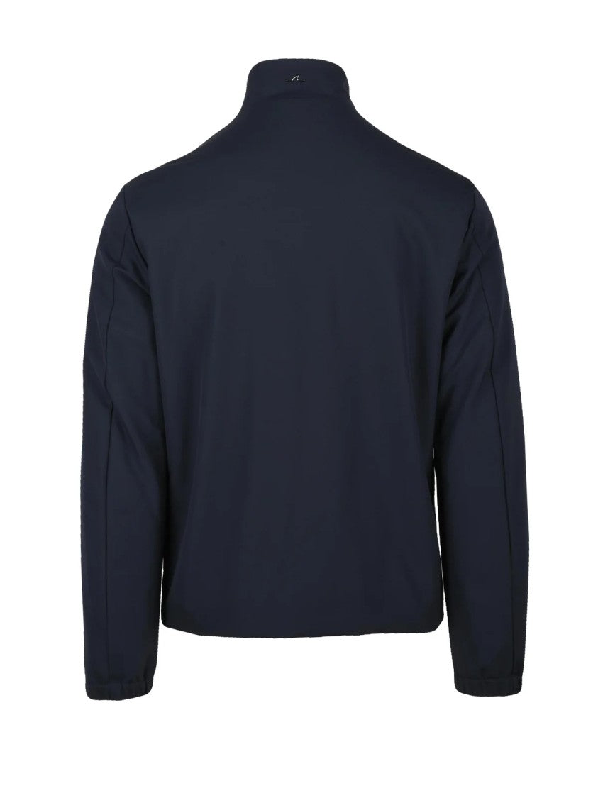Paul & Shark Lined Softshell Jacket With High Collar And Zip Closure