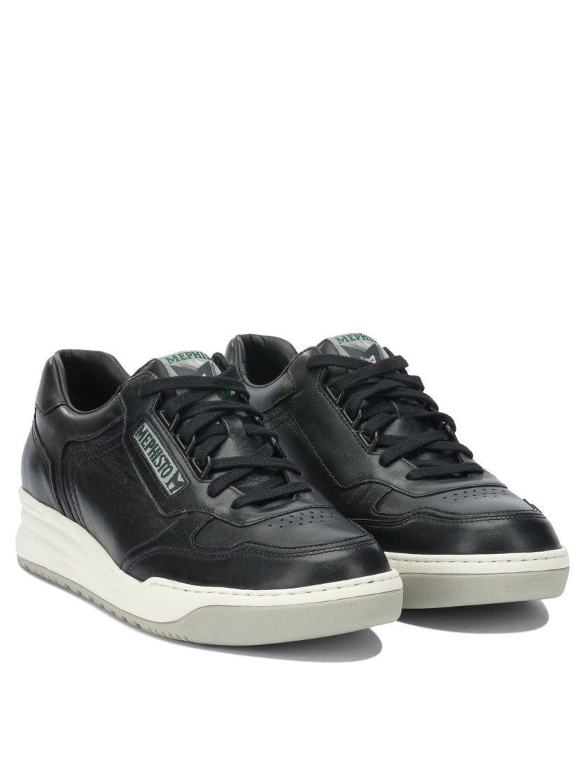 Mephisto Black Leather Sneakers