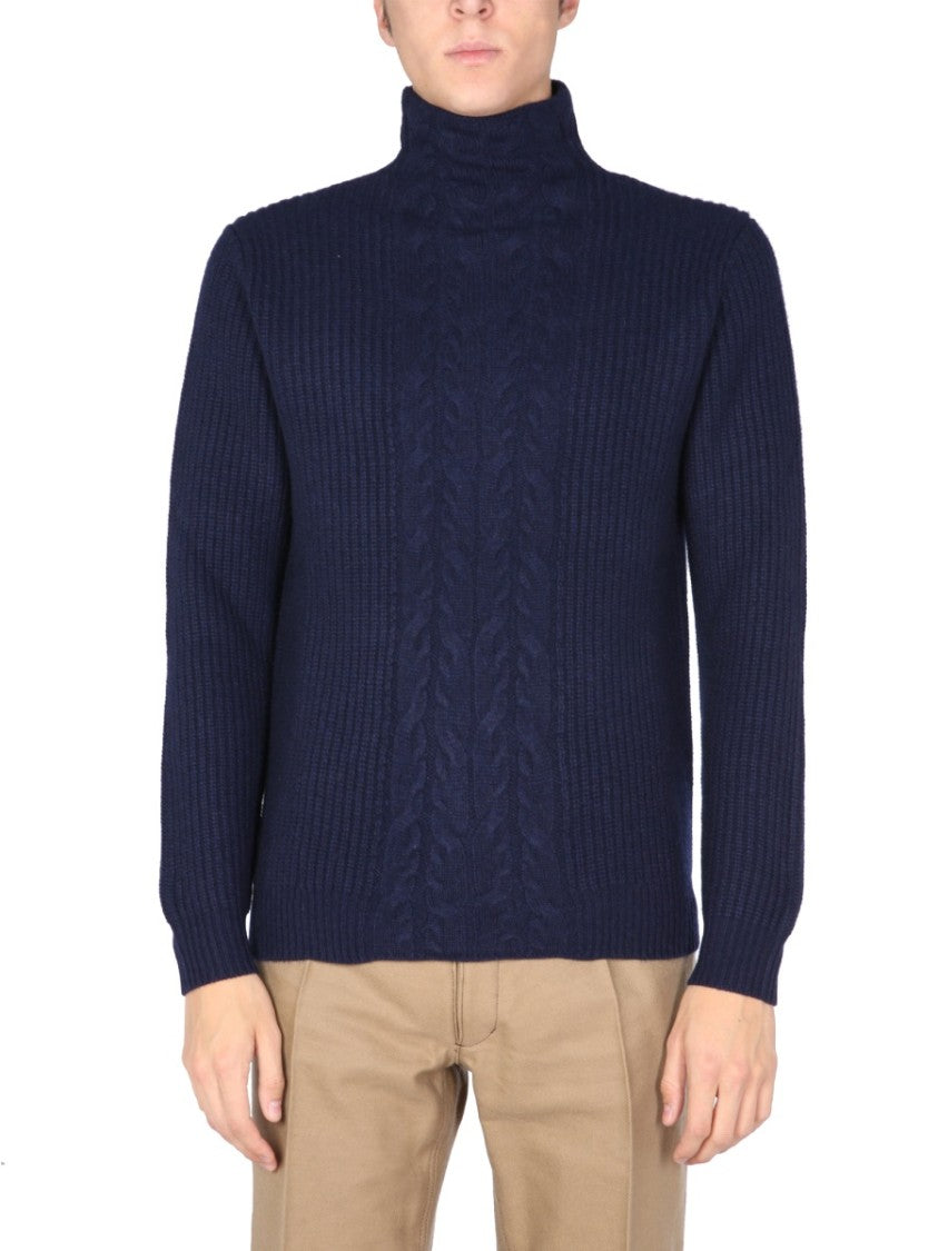 Ballantyne Navy Blue Turtleneck Sweater