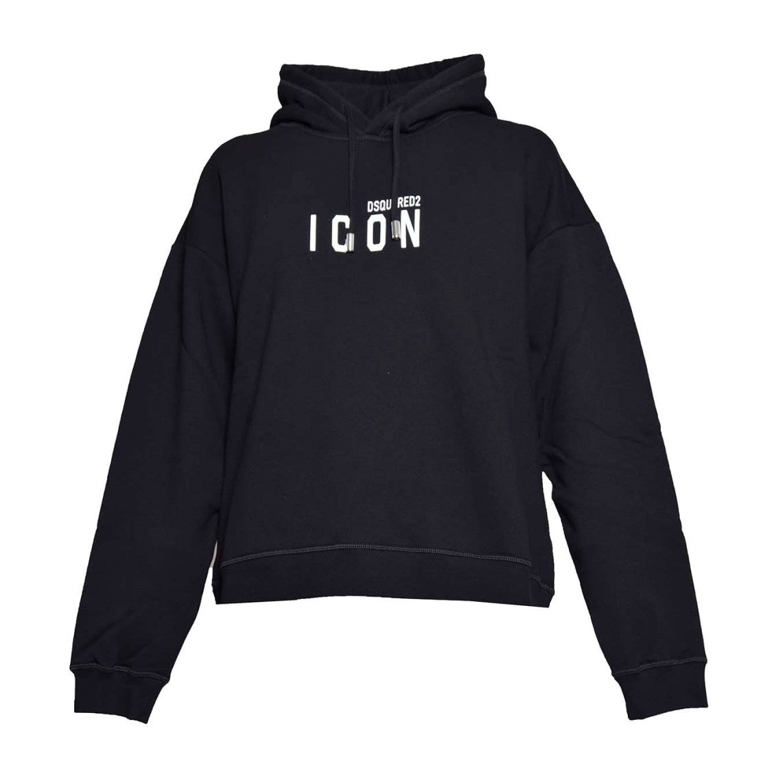 Dsquared2 Black Cotton Hoodie With Iconic Logo