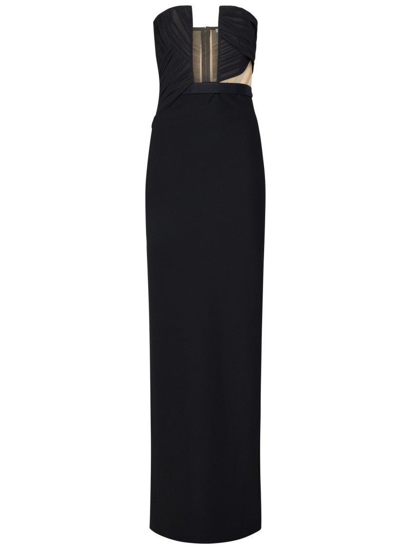 Nensi Dojaka Corset Dress With Draped Georgette Insert
