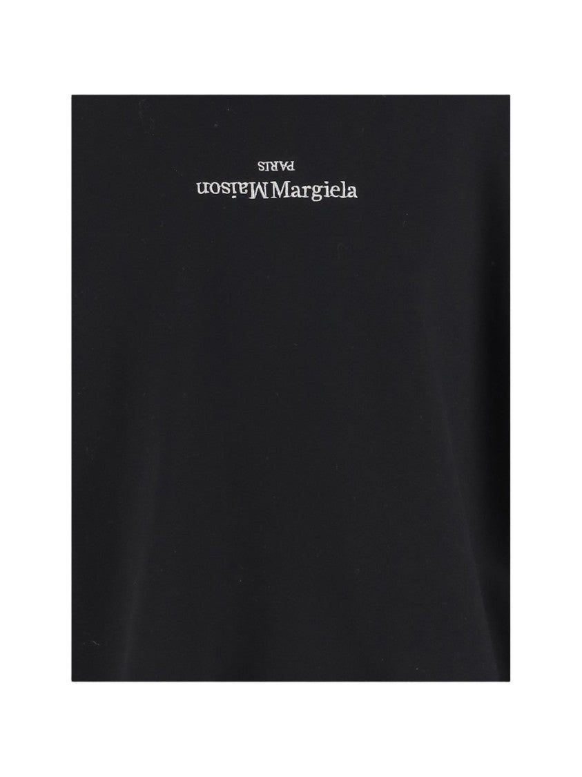 Maison Margiela Black Cotton Sweatshirt With Hood
